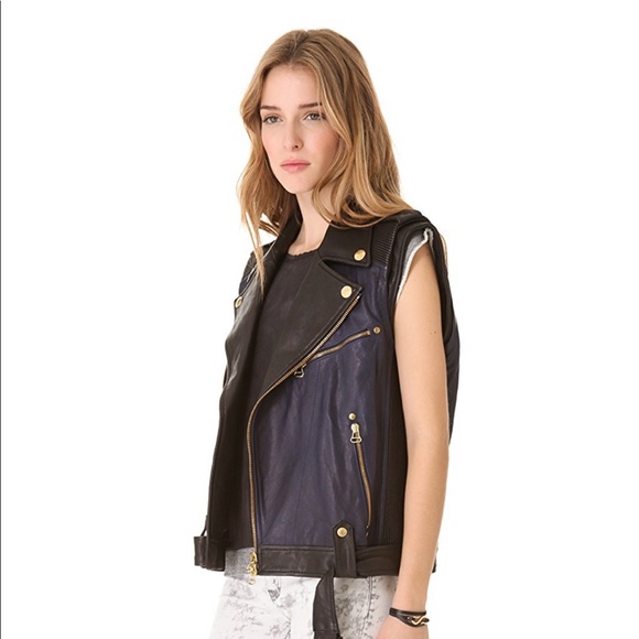 Leather Pierre Balmain Vest - Picture 2 of 8